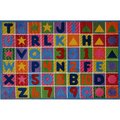 La Rug, Fun Rugs LA Rug 6 ft.8 in. x 10 ft. Supreme Numbers & Letters Area Rug, Multi Color TSC-137 6810